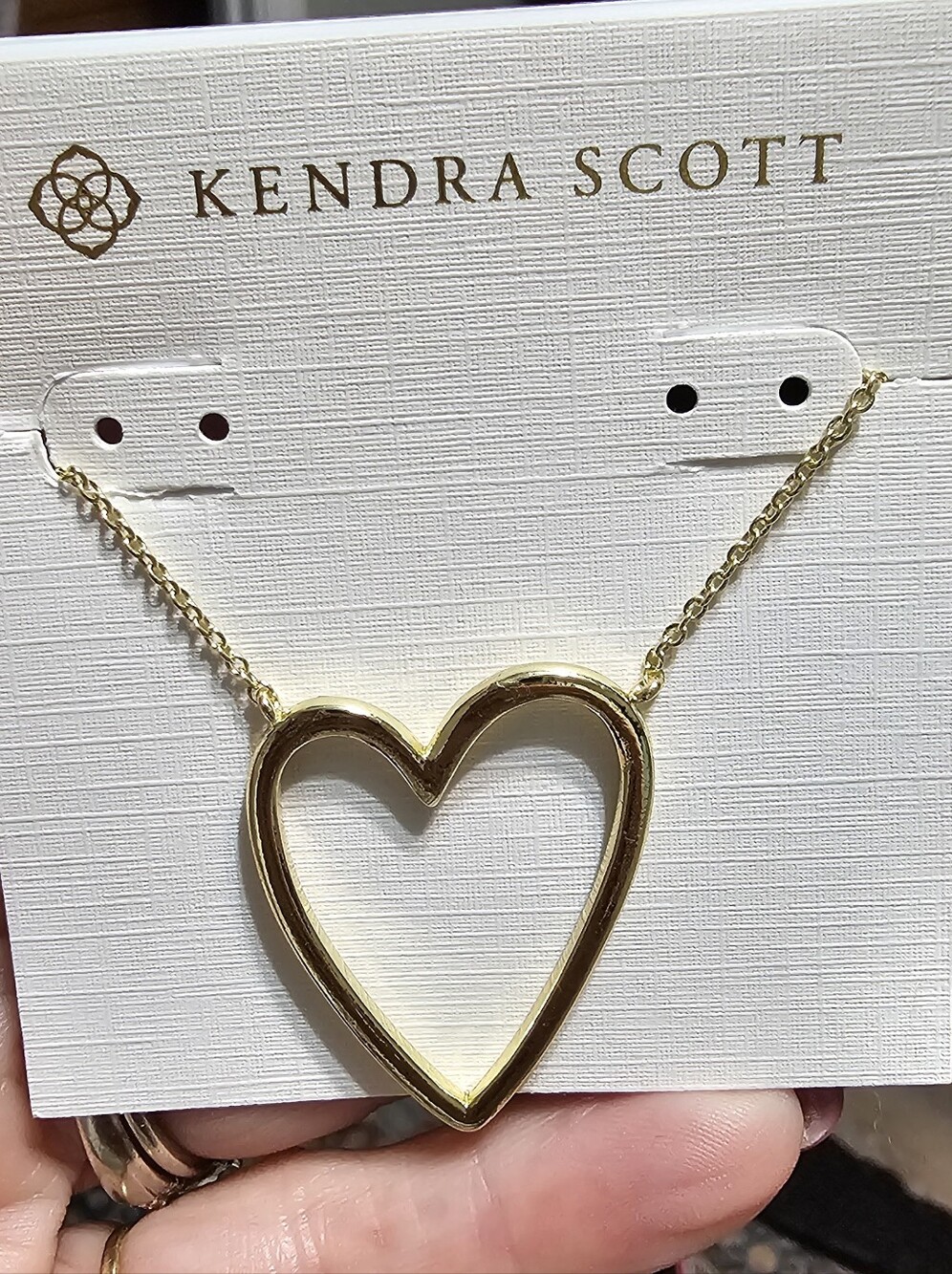 Kendra Scott Gold Open Heart Pendant Necklace